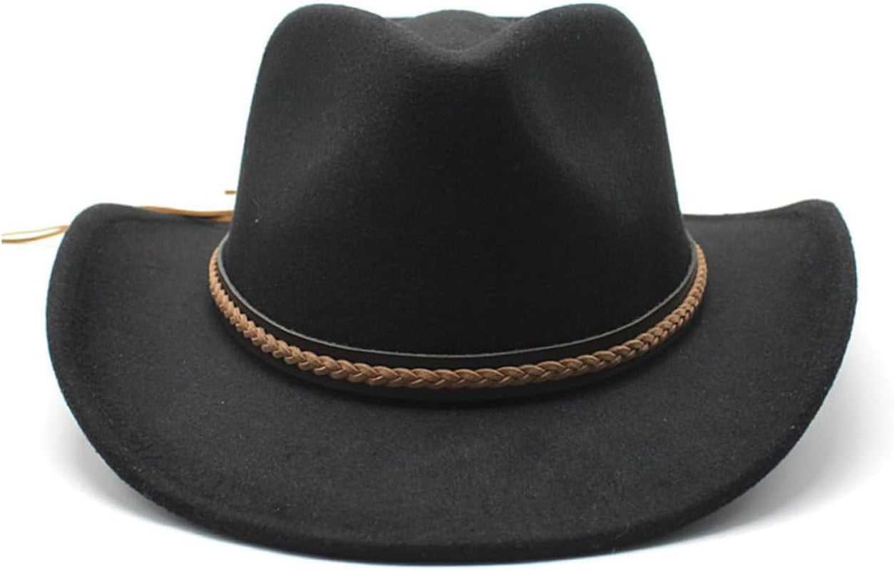 Bucket Hat, Western Cowboy Hat Wide Brimbrim Fedora Hats Sun Cap for Fishing Hunting Beach Camping Black M, Fedora Hat