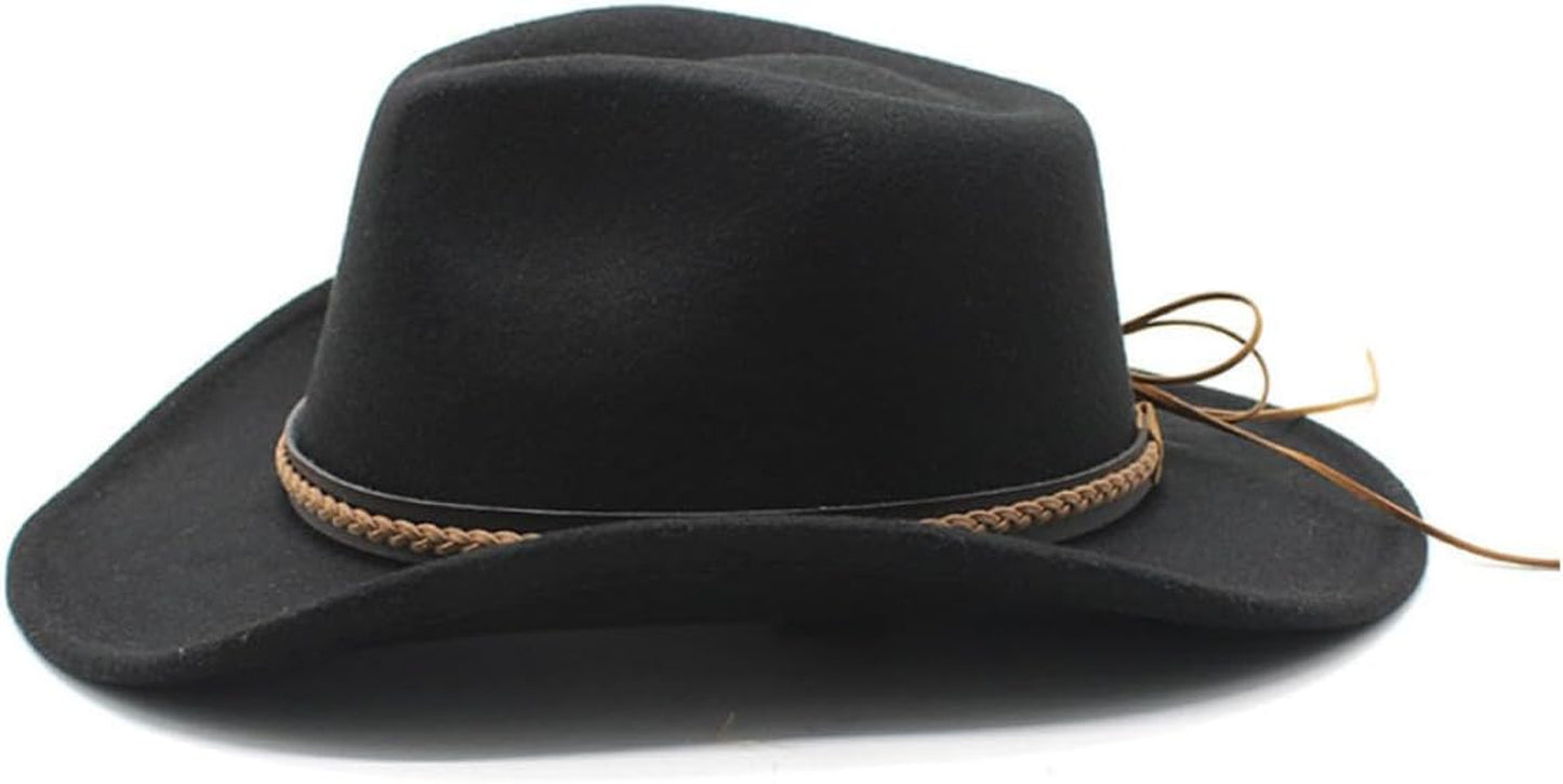 Bucket Hat, Western Cowboy Hat Wide Brimbrim Fedora Hats Sun Cap for Fishing Hunting Beach Camping Black M, Fedora Hat