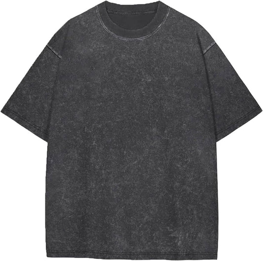 Lynkiss Men'S Oversized Cotton T-Shirts Loose Fit Vintage Washed Tee Unisex Short Sleeve Casual Summer Shirts Tops