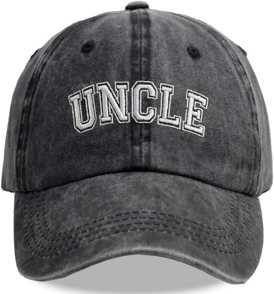 Auntie Uncle Hat, Adjustable Cotton Embroidered Baseball Cap