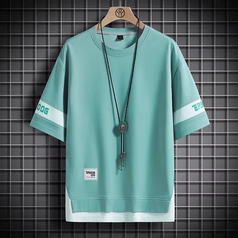 2024 Summer Hip Hop Loose Tshirts Mens Streetwear T-Shirts Casual Classic Short Sleeves Black White Tshirt Tees Oversize 5Xl