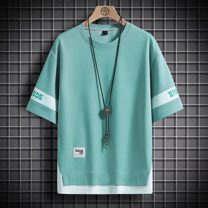 2024 Summer Hip Hop Loose Tshirts Mens Streetwear T-Shirts Casual Classic Short Sleeves Black White Tshirt Tees Oversize 5Xl