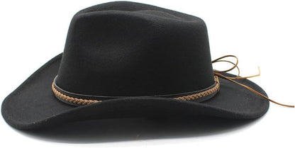 Bucket Hat, Western Cowboy Hat Wide Brimbrim Fedora Hats Sun Cap for Fishing Hunting Beach Camping Black M, Fedora Hat