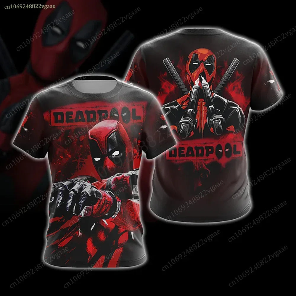 Summer Deadpool T Shirt Men Boys Women Funny Short Sleeve Tshirts Top Tee Uniform X-Men Cosplay Costume Training